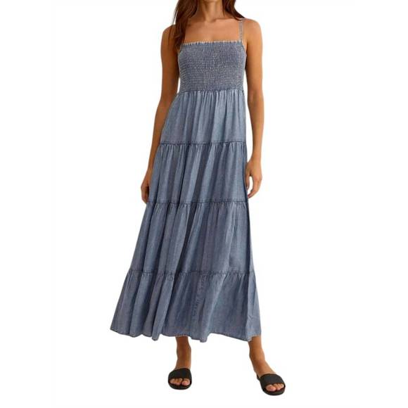 z supply balos chambray midi dress Z Supply BAYSIDE CHAMBRAY MIDI DRESS Shopfado